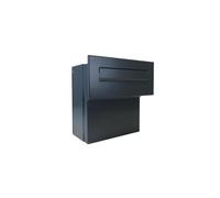 F-04 Cassetta postale passante a muro color grigio antracite (RAL 7016) (profondità: 18-27 cm) - LETTERBOX24.de
