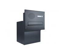 F-042 Cassetta postale passante a muro XXL con campanello e citofono