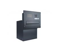 F-042 Sistema di cassette postali da parete con telecamera in colore RAL 9005 e centro sistema