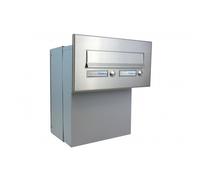 F-046 Cassetta postale da parete in acciaio inox con 2 pulsanti a campana