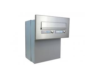 F-046 Cassetta postale da parete in acciaio inox con 2 pulsanti a campana