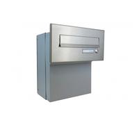 F-046 Cassetta postale da parete in acciaio inox con campanello e targa