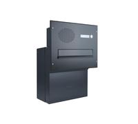 F-046 Cassetta postale passante a muro con campanello, citofono e modulo audio, colori RAL
