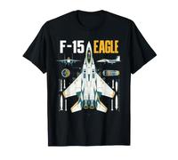 F-15 Eagle Jet Technical Diagram Maglietta