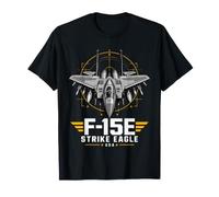 F-15e Strike Eagle USA Fighter Jet Front View Maglietta