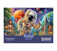 F-16 Jet Over Colorful Village Puzzle 1000 Pezzi - Solido E Durevole & Gioco Di Intelligenza Cosmic Exploration View - Per Appassionati Di Puzzle 38x26cm/1000pcs Serata Giochi in Famiglia