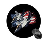 F-22 Raptor Fighter Jet Tappetino per mouse rotondo con base in gomma antiscivolo tappetino per mouse impermeabile per computer portatile ufficio