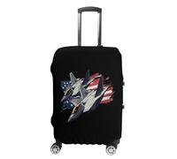 F-22 Raptor Fighter Jet Travel Luggage Cover Lavabile Anti-Graffio Bagaglio Valigia Protector, Stile:, L