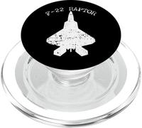 F 22 Raptor Fighter Jet Vista dall'alto Design invecchiato PopSockets PopGrip per MagSafe