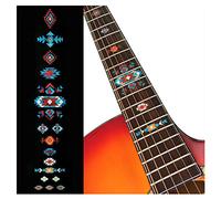 F-294NA-TR - Adesivi per chitarra, motivo etnico nativo americano, colore: Turchese