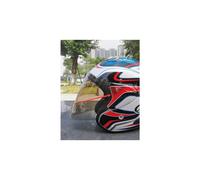 (F 2PCS) Parte superiore per casco Arai 3/4 Sz-ram 3 Hermonza Lens 18 Visiera per casco Nero Oro