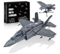 F-35B, set di mattoncini per aeromobili, 1:44, set di mattoncini da combattimento, 705 pezzi, WW2, aereo da combattimento militare, Eurofighter Jet, set di modellini creativi per adulti e ragazzi dai