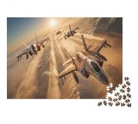 F-35I And F-16I Sufa Aircraft Puzzle 1000 Pezzi Fighter Jet Puzzle Legno Premium Facile Da Comporre Per Adulti Idea Regalo Art Collection Giochi Rilassamento E Intelligence Challenge 1000pcs (75x50cm)
