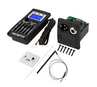 F - 5T Equalizzatore a 5 bande Pickup sintonizzatore digitale, Pickup per chitarra con retroilluminazione LCD, modalità di accordatura automatica e manuale, Accordatore ad alta