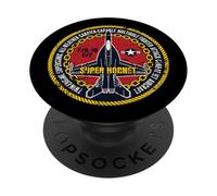 F/A-18 Super Hornet Fighter Attacco Jet Aircraft in difficoltà PopSockets PopGrip Adesivo