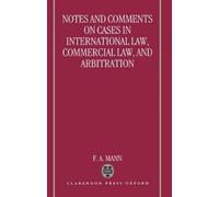 F. A. Mann Notes and Comments on Cases in International Law, (Copertina rigida)