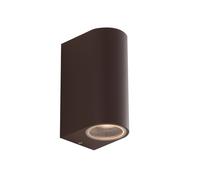 F.A.N. Europe Applique da esterno One, color bronzo, altezza 13 cm, IP54, a 2 luci. I-ONE-AP2 BRO