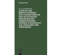 F A Von Retzow Zusätze Und Berichtigungen Zur Charakteristik (Copertina rigida)