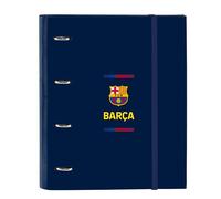 F.C. Barcellona 1ª attrezzatura 26/27 - Cartella 4 anelli da 35 cm con 100 fogli A4, ideale per bambini di diverse età, confortevole e versatile, qualità e resistenza, 27 x 3,5 x 32 cm