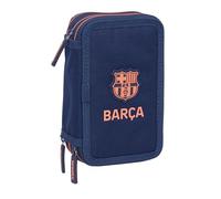 F.C.BARCELLONA 2ª attrezzatura - Astuccio scuola con 37 utili inclusi, astuccio per bambini, ideale per bambini dai 5 ai 14 anni, comodo e versatile, qualità e resistenza, 12,5 x 5,5 x 19,5 cm