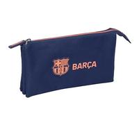 F.C.BARCELLONA 2ª attrezzatura - Astuccio triplo, astuccio per bambini, ideale per bambini in età scolastica, comodo e versatile, qualità e resistenza, 22 x 3 x 12 cm