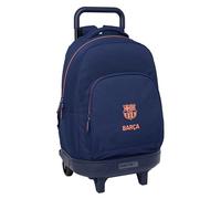 F.C.BARCELLONA 2ª attrezzatura - Zaino grande con ruote, compatto, estraibile, ideale per bambini di diverse età, comodo e versatile, qualità e resistenza, 33 x 22 x 45 cm