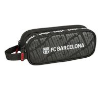 F.C. Barcellona - Astuccio doppio per bambini, ideale per scuola e ragazzi, comodo e versatile, qualità e resistenza, 21 x 6 x 8 cm