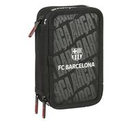 F. C. Barcellona - Astuccio scuola con 37 utili inclusi, astuccio per bambini, ideale per bambini dai 5 ai 14 anni, comodo e versatile, qualità e resistenza, 12,5 x 5,5 x 19,5 cm