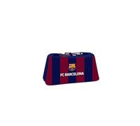 F.C. Barcellona - Beauty case scuola per bambini, con cerniera semplice, ideale per bambini di diverse età, comodo e versatile, qualità e resistenza, 22 x 8 x 10 cm, colore: blu marino/bordeaux, Blu