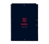 F.C. Barcellona Corporativa - Cartella a libro con 3 risvolti, ideale per bambini di diverse età, comoda e versatile, qualità e resistenza, 26 x 36,5 cm, colore: blu navy