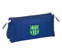 F.C. Barcellona NAVY Blue - Beauty case scuola per bambini, con cerniera semplice, ideale per bambini di diverse età, comodo e versatile, qualità e resistenza, 22 x 8 x 10 cm, Blu navy, M, Casual