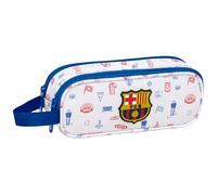 F.C. Barcellona Prescolastico - Astuccio doppio bambino, ideale per bambini in età scolastica, comodo e versatile, qualità e resistenza, 21 x 6 x 8 cm