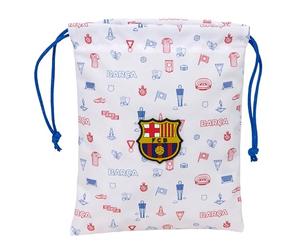 F.C. Barcellona Prescolastico - Sacchetto per spuntino da pranzo Bag, Portatodo, qualità e massima resistenza, porta cibo, ricreazione, 20 x 25 cm