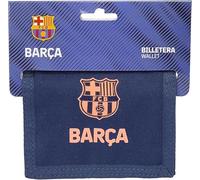 F.C.BARCELONA 2ª EQUIPAZIONE - Portafoglio con testiera, portafoglio, portafoglio, comodo, versatile, qualità e resistenza, 12,5 x 9,5 cm