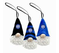 F.C. Inter Tris folletti gnomo 10 cm albero di natale nero azzurro ufficiale