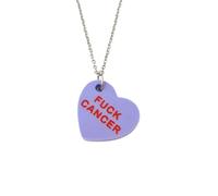F Cancro Collana Acrilico Caramelle Cuore Ciondolo Regalo Per Seno Prostata UK