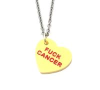 F Cancro Collana Acrilico Caramelle Cuore Ciondolo Regalo Per Seno Prostata UK