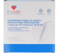 f-care F care garza compressa in cotone 12/8 10x10cm 100 pezzi