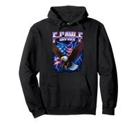 F Caw F Bald Eagle Citazione Umorismo Meme Bandiera USA 4 luglio Felpa con Cappuccio