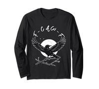 F-Caw-F Black Bird Corvo Amante Corvo Nero Maglia a Manica