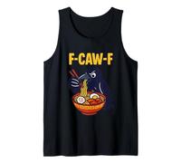 F Caw F Corvo Mangiare Ramen F-Caw-F Black Bird Raven Giappone Canotta