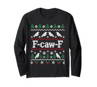 F-caw-F Corvo Natale Divertente Umorismo Adulto Brutto Maglia a Manica
