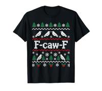 F-caw-F Corvo Natale Divertente Umorismo Adulto Brutto Maglietta