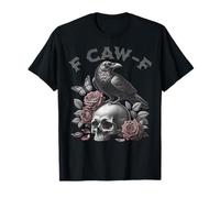 f-caw-f Crow Humorous Graphic T for Men Women Maglietta