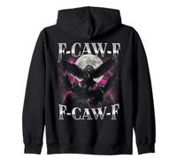 F-Caw-F Divertente Corvo Divertente Adulto Umorismo Gotico f caw f Felpa con Cappuccio
