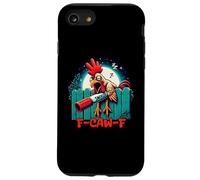 F-CAW-F Divertente Gallo Pigro Mattina Snooze Pollo Custodia per iPhone SE (2020) / 7/8