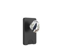 F-Caw-F Divertente Illustrazione Corvo Botanico Ramo Arte PopSockets PopWallet per MagSafe