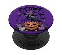 F-Caw-F - Divertente uccello strega corvo zucca di Halloween da donna e uomo PopSockets PopGrip Adesivo