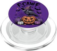 F-Caw-F - Divertente uccello strega corvo zucca di Halloween da donna e uomo PopSockets PopGrip per MagSafe