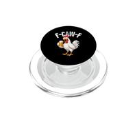 F-Caw-F Funny Chicken Hilarious Rooster Holding Beer Graphic PopSockets PopGrip per MagSafe